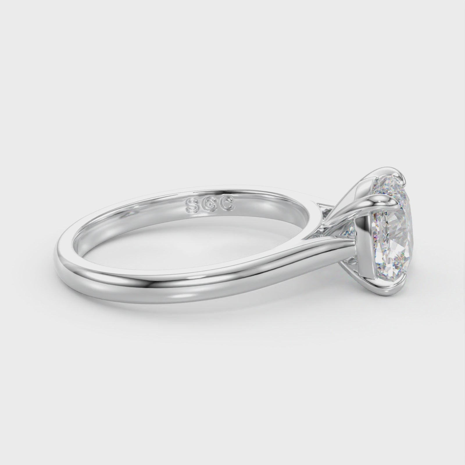 lab grown cushion diamond ring