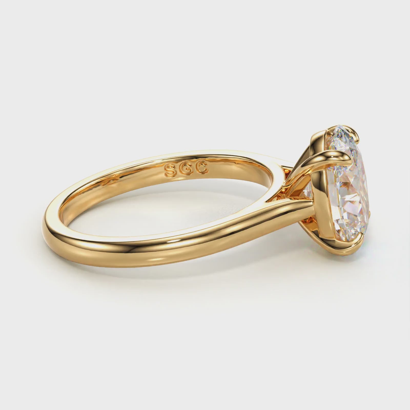 elongated oval engagement ring