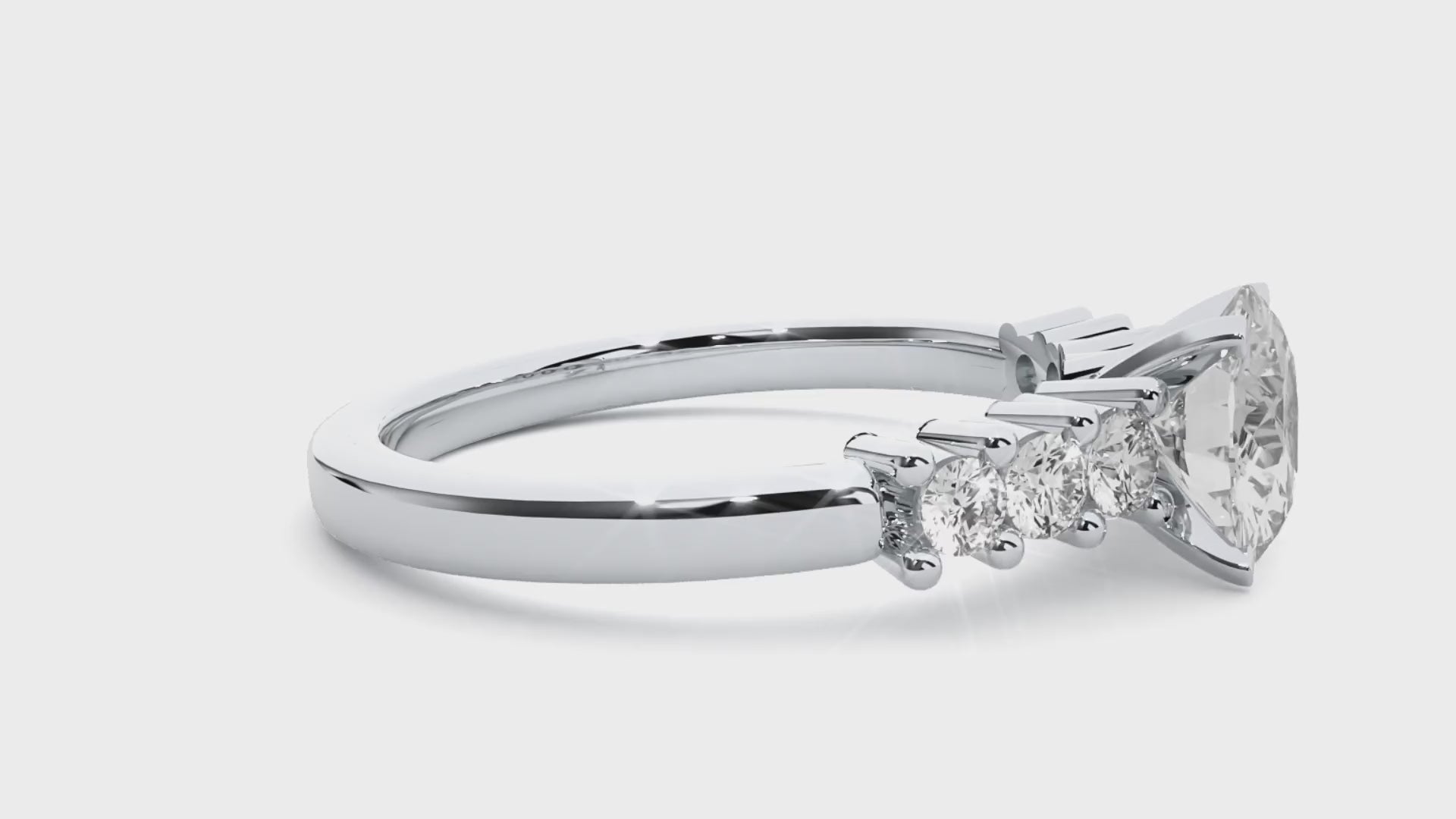 shared claw solitaire ring