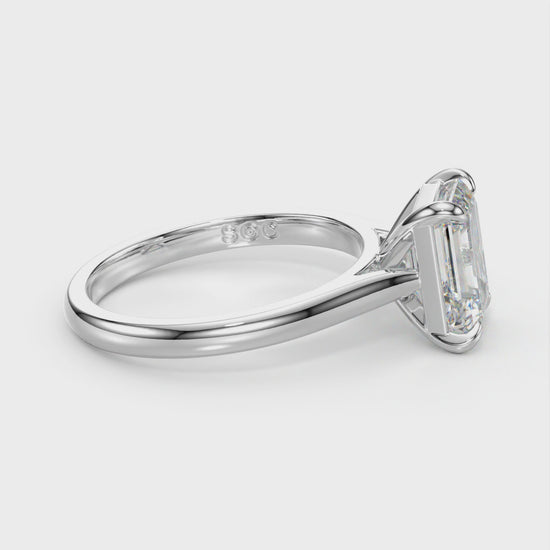 lab grown emerald diamond ring