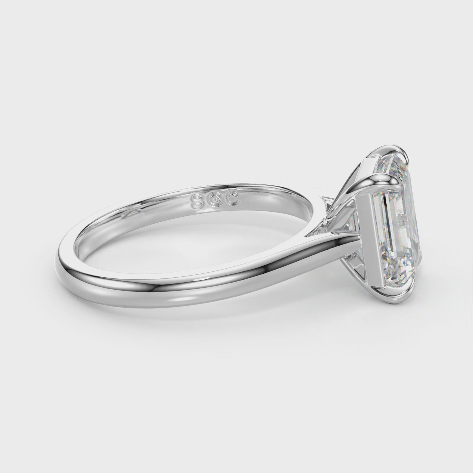 lab grown emerald diamond ring