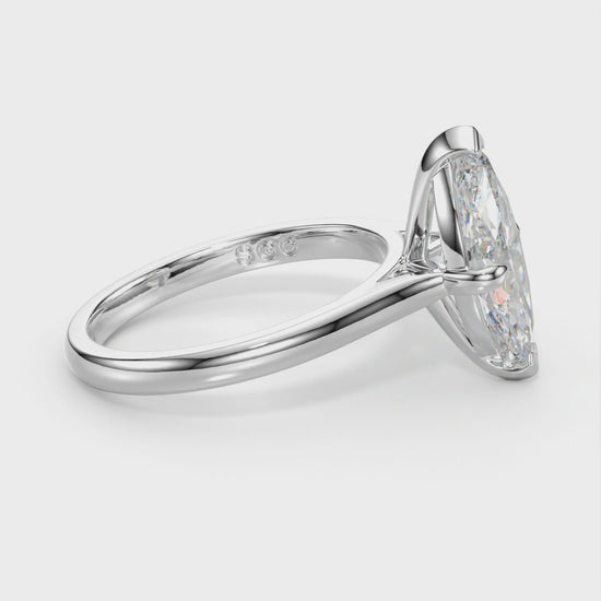 lab grown marquise engagement ring