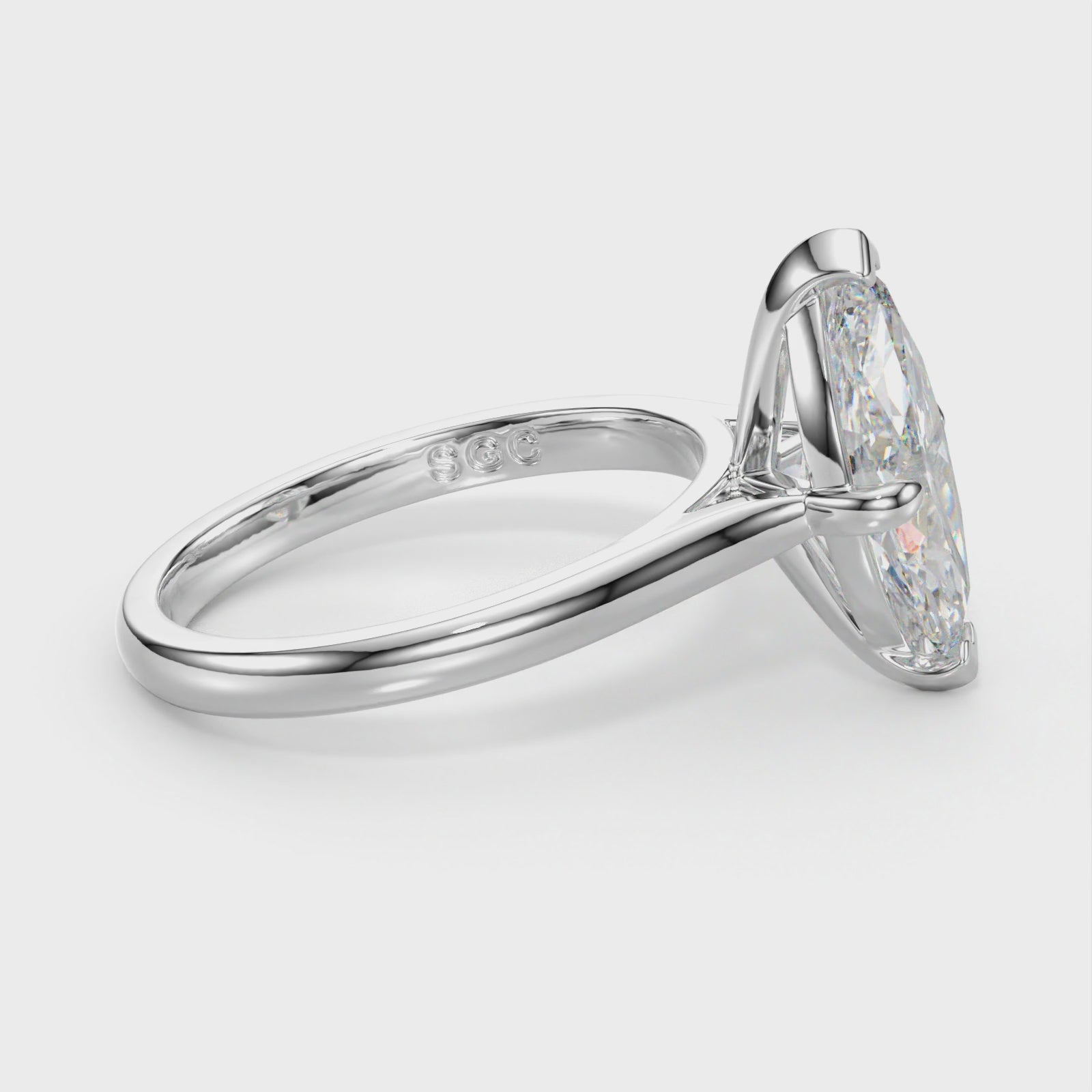 lab grown marquise engagement ring