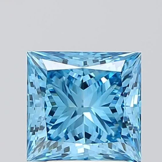 vivid deep blue lab grown diamond