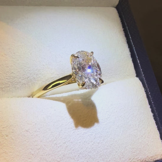 lab grown diamond oval ring