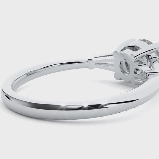 three stone diamond ring