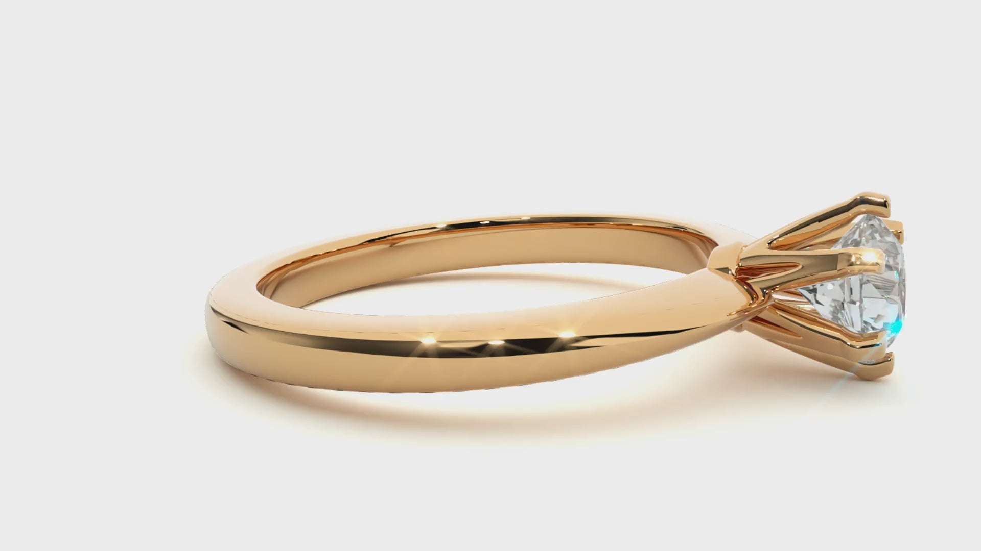 six prong solitaire lab diamond ring