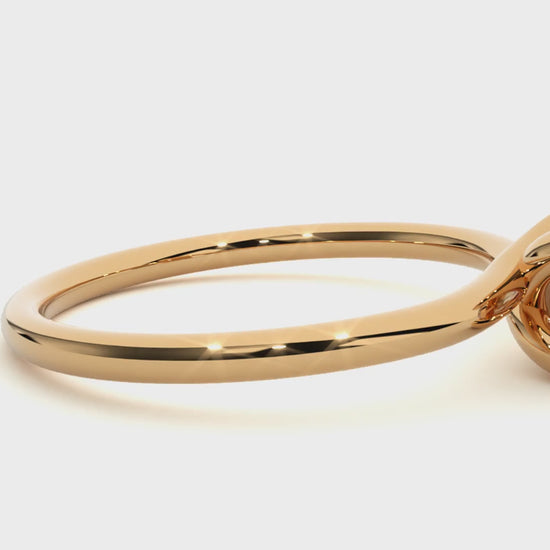 Yellow Gold twisted band solitaire engagement ring