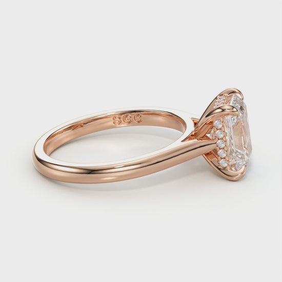 lab grown radiant diamond ring