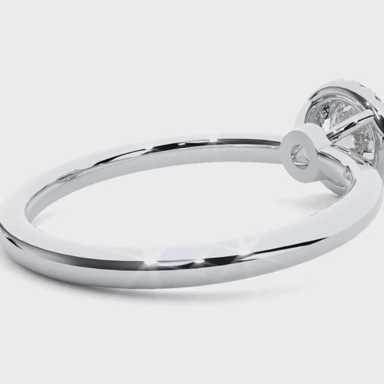1.00ct halo engagement ring