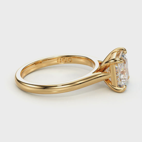 princess cut cathedral solitaire