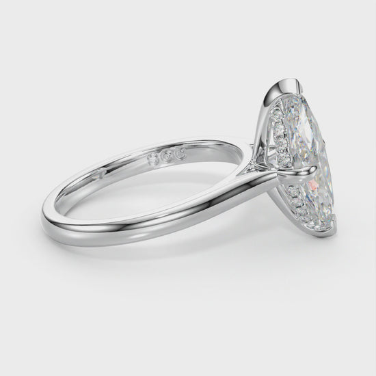lab grown marquise engagement ring