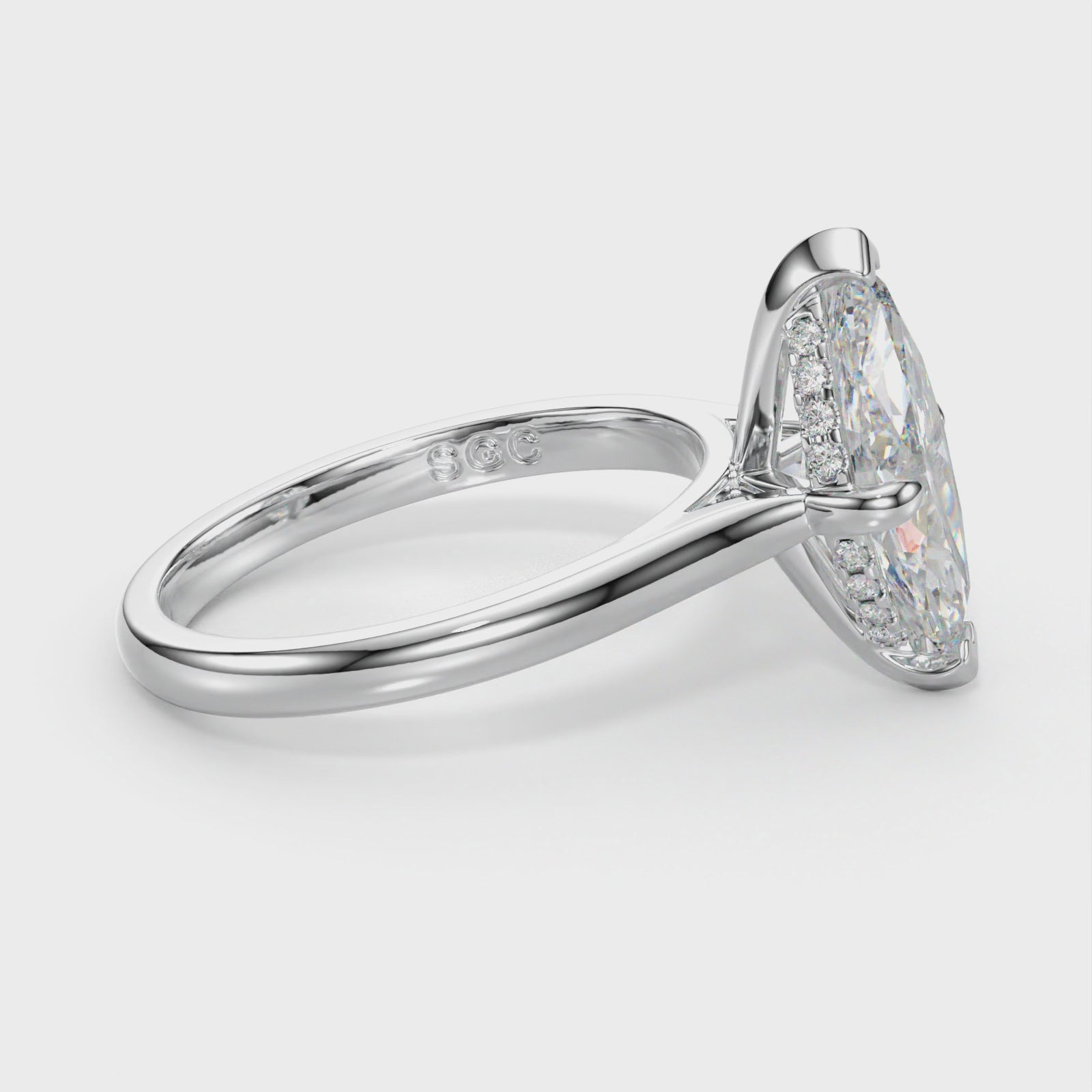 lab grown marquise engagement ring