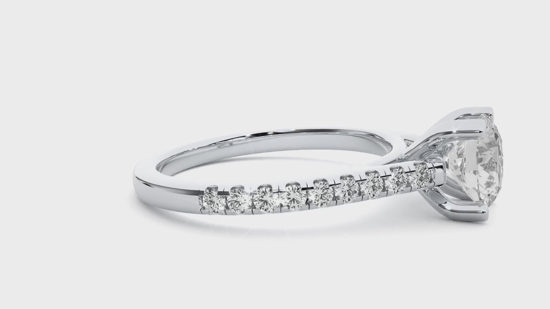 simple lab diamond engagement ring