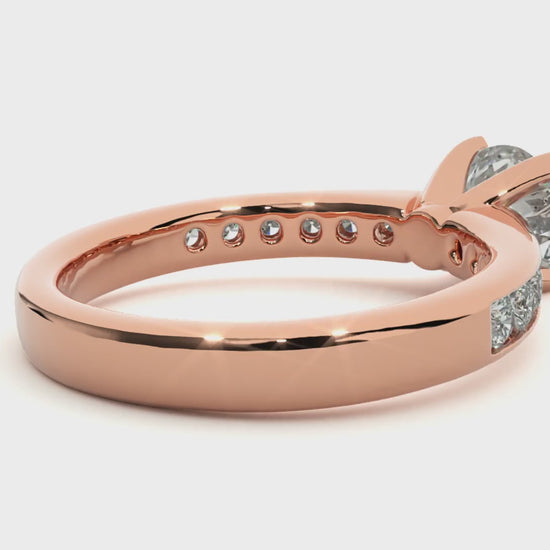 diamond engagement ring in elegant metal