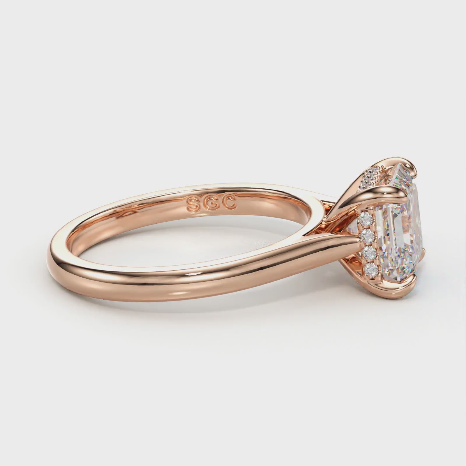 delicate asscher diamond ring
