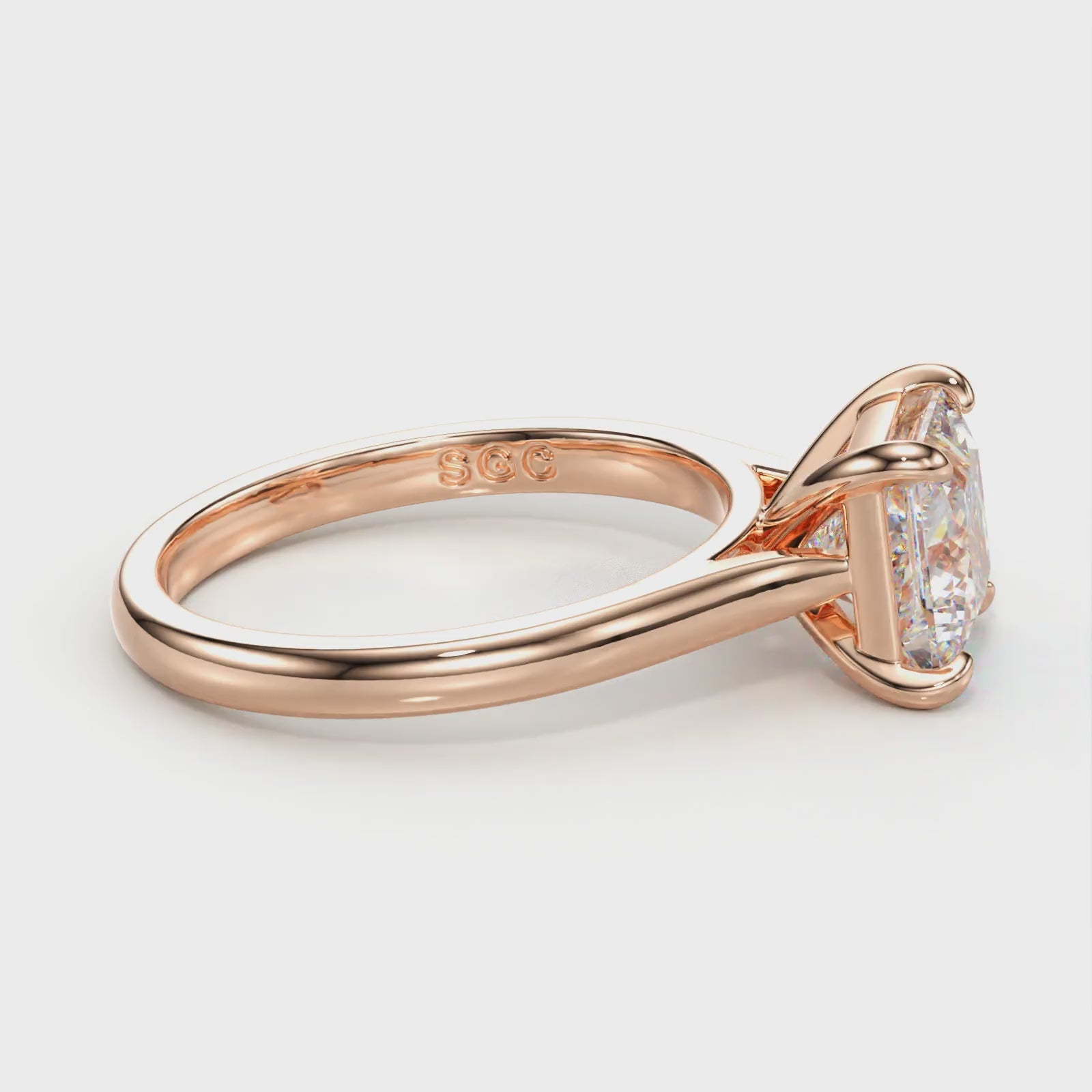 lab grown princess diamond ring