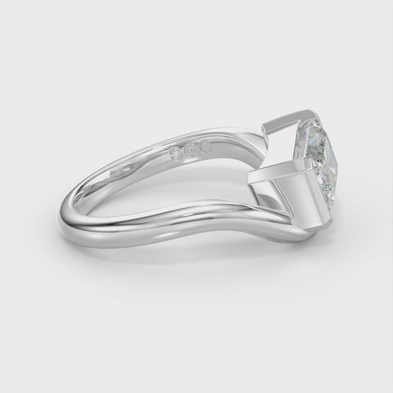 modern radiant ring setting