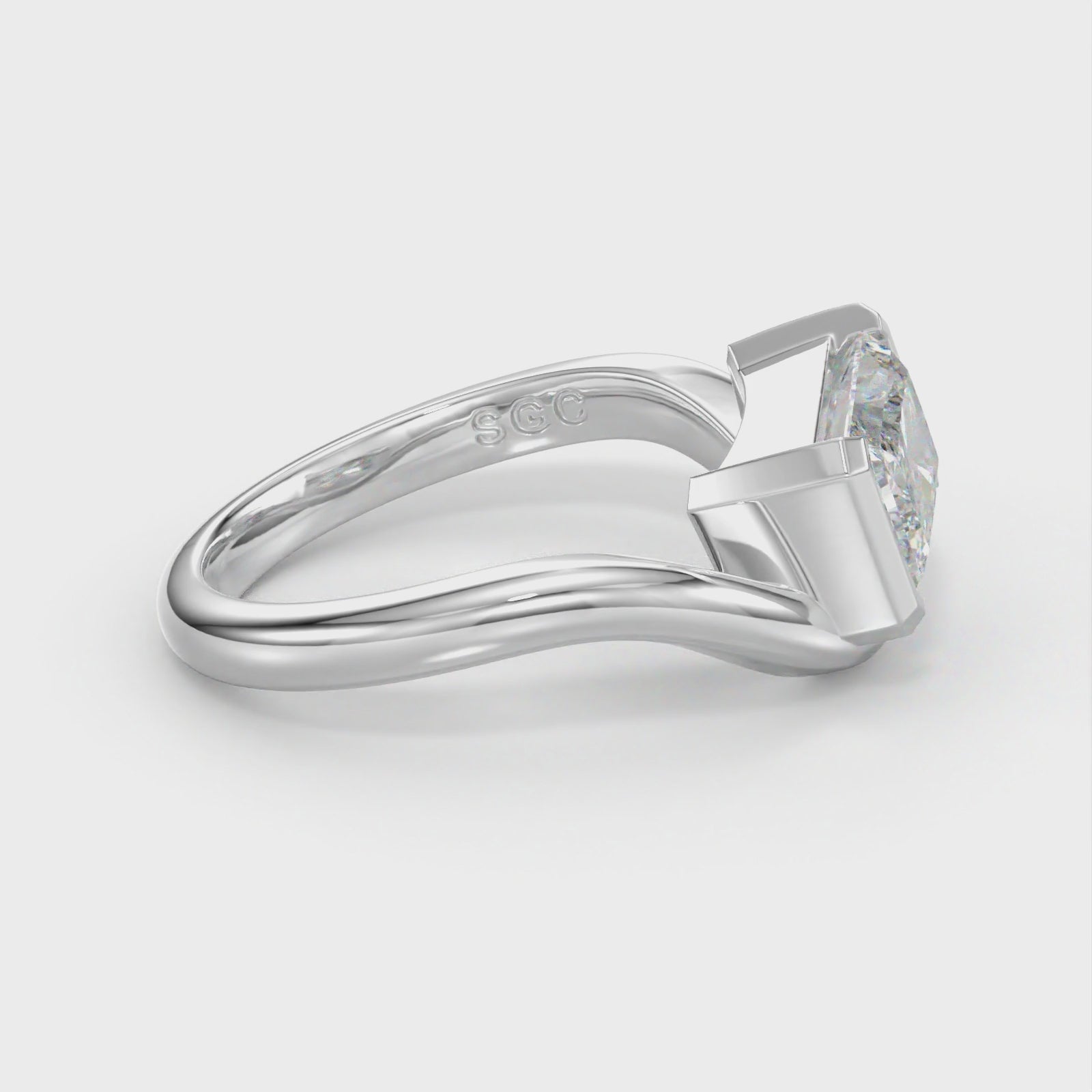 modern radiant ring setting