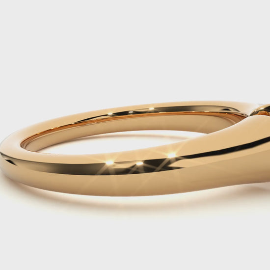 1.00ct thick band engagement ring