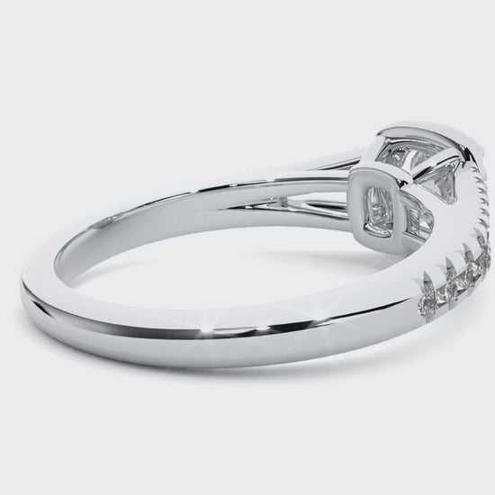 split shank halo engagement ring