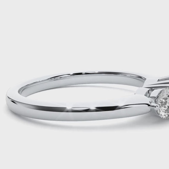 classic three stone lab diamond