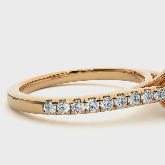 minimalist solitaire diamond ring