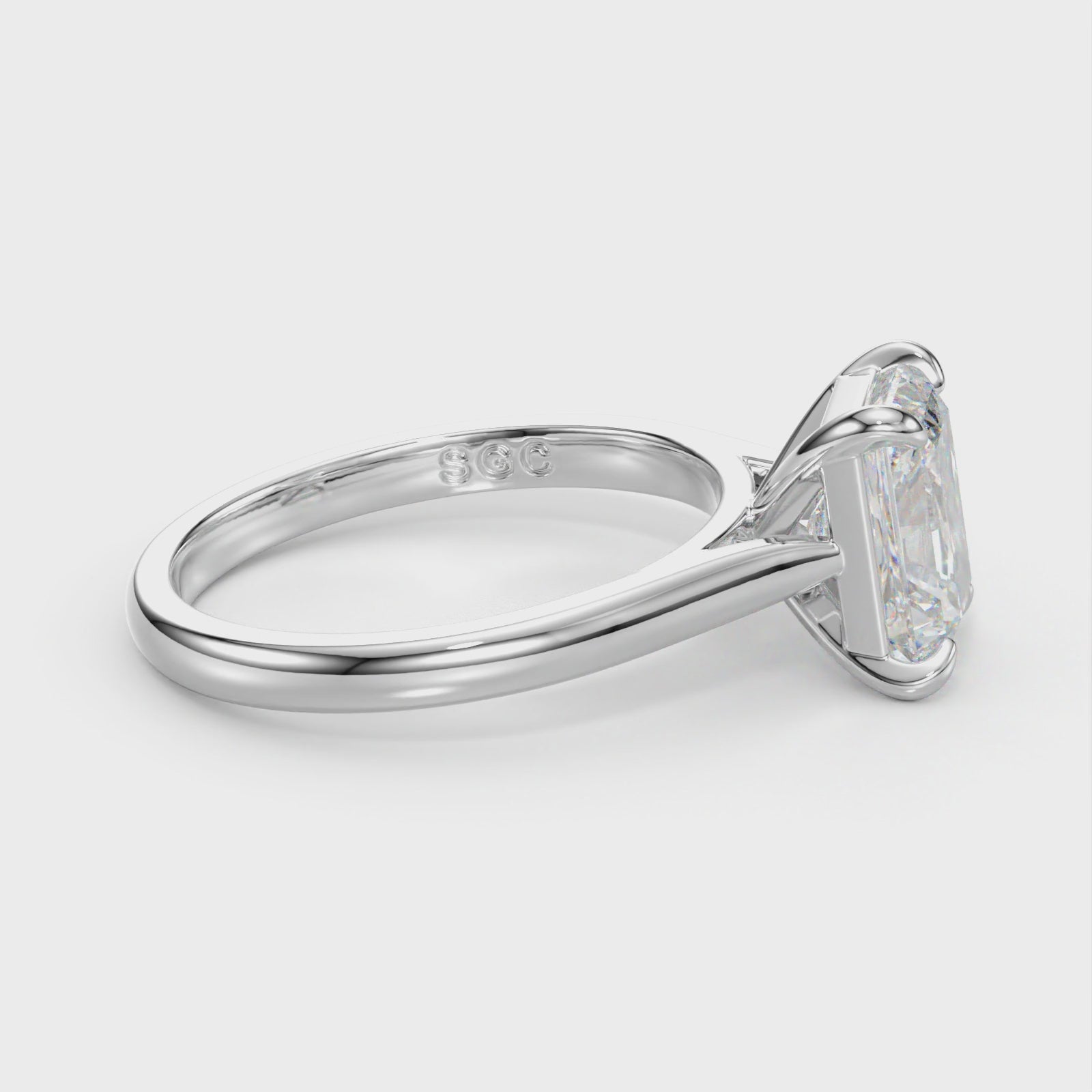 lab grown radiant diamond ring
