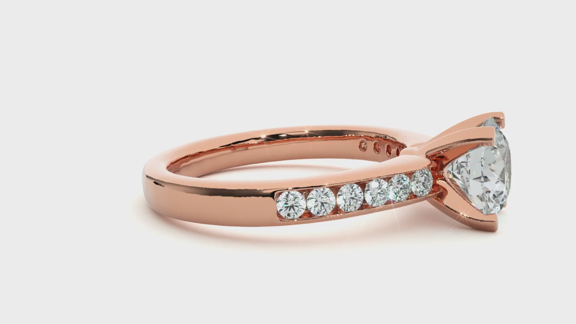 1.75ct channel-set lab diamond ring