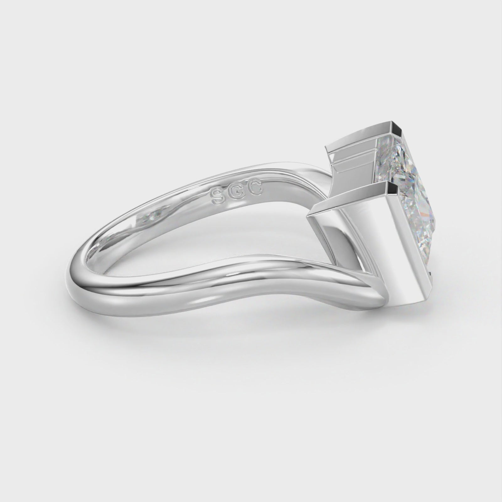 contemporary princess diamond setting