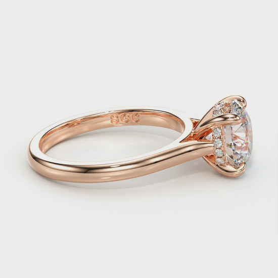delicate round diamond ring