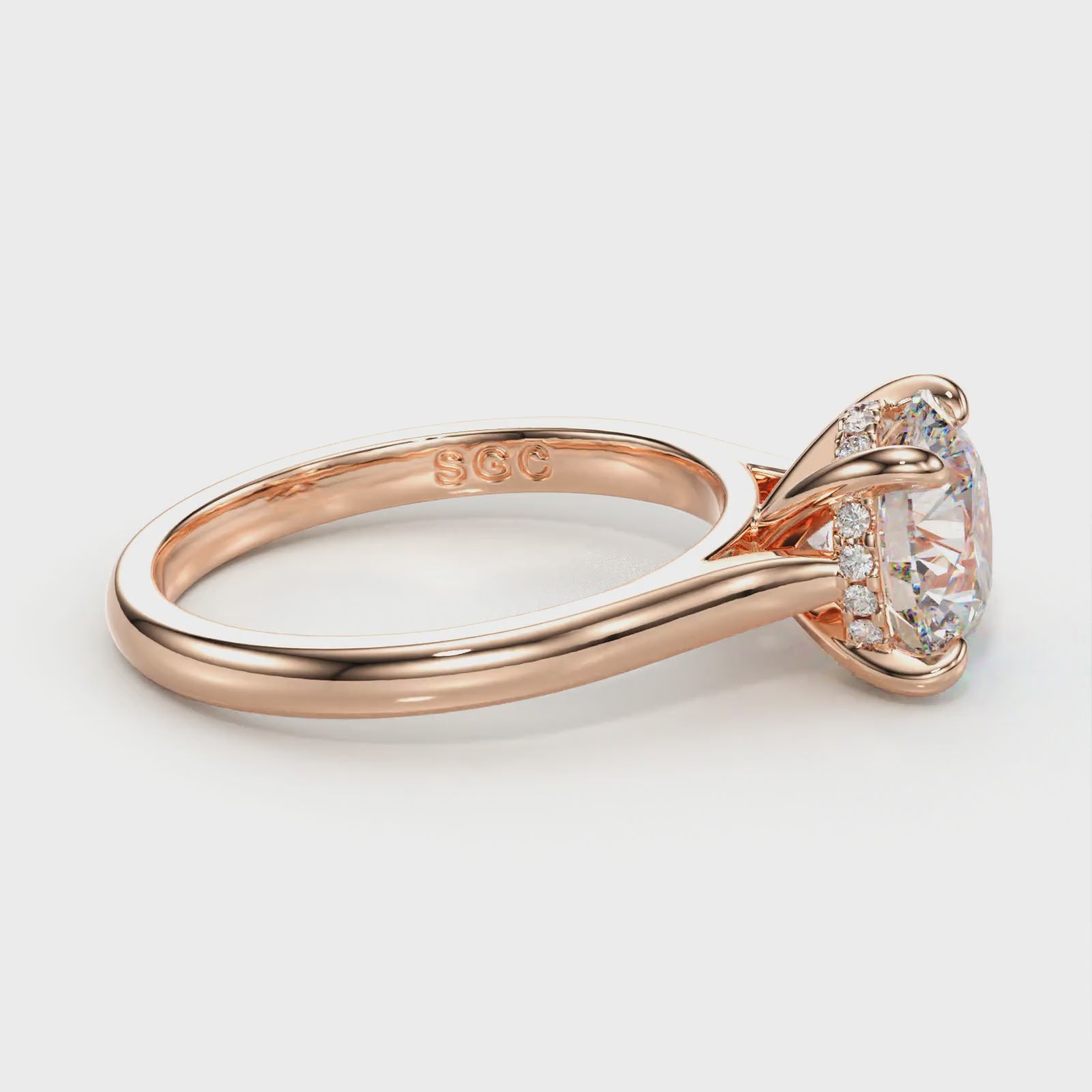 delicate round diamond ring