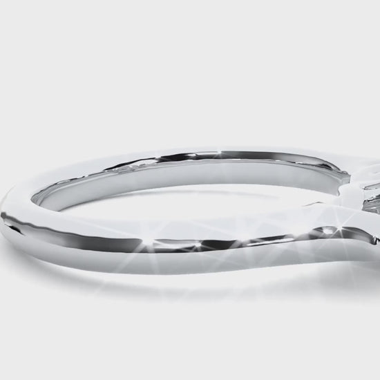 three stone floating diamond ring