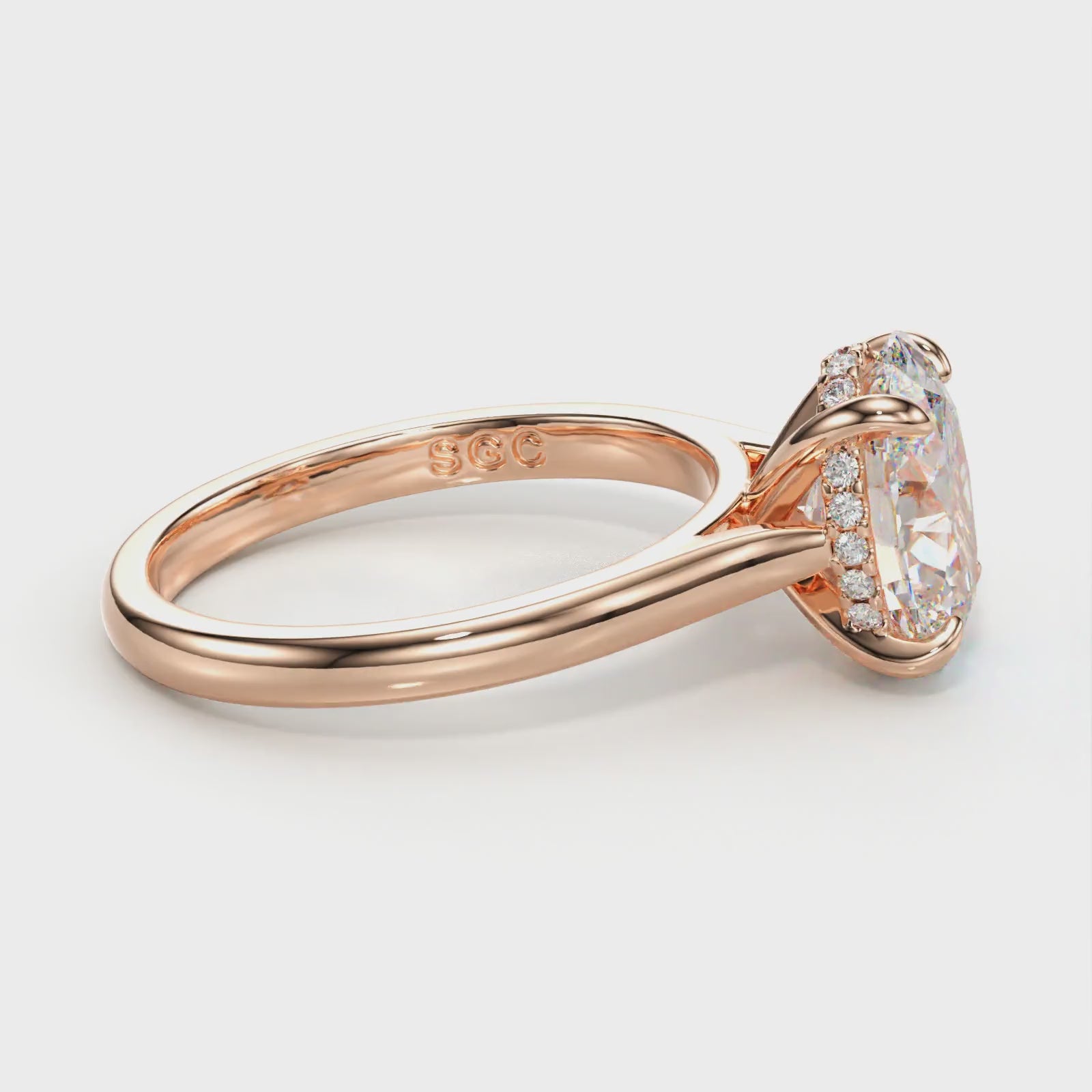 delicate oval diamond ring