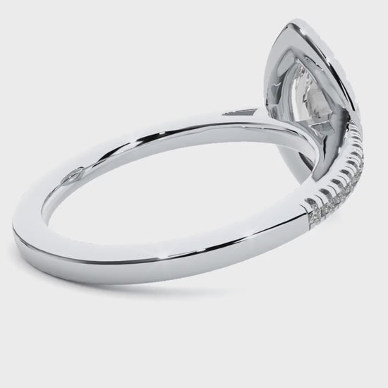 1.30ct marquise halo engagement ring