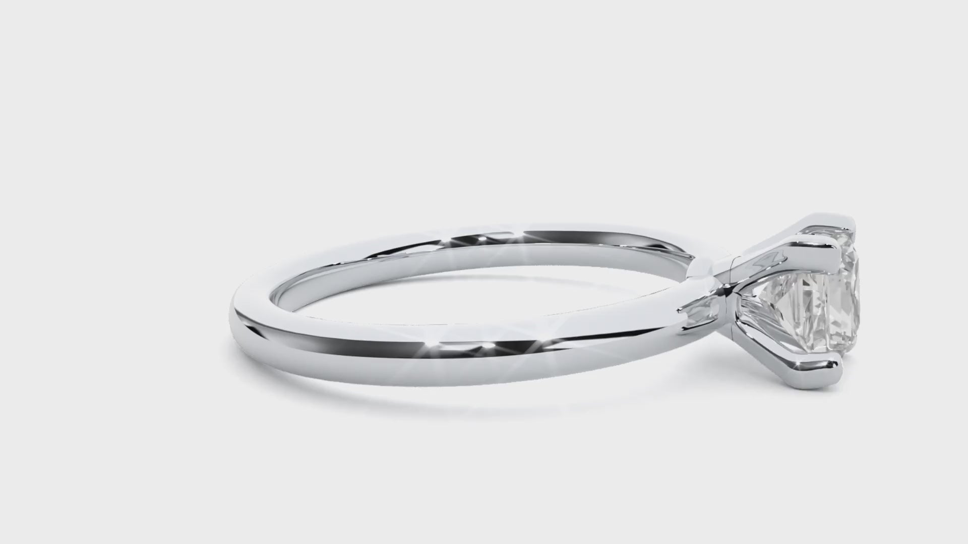 princess cut lab diamond engagement ring