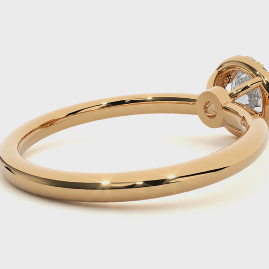 classic halo engagement ring