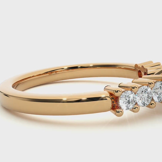 raised shoulder diamond ring
