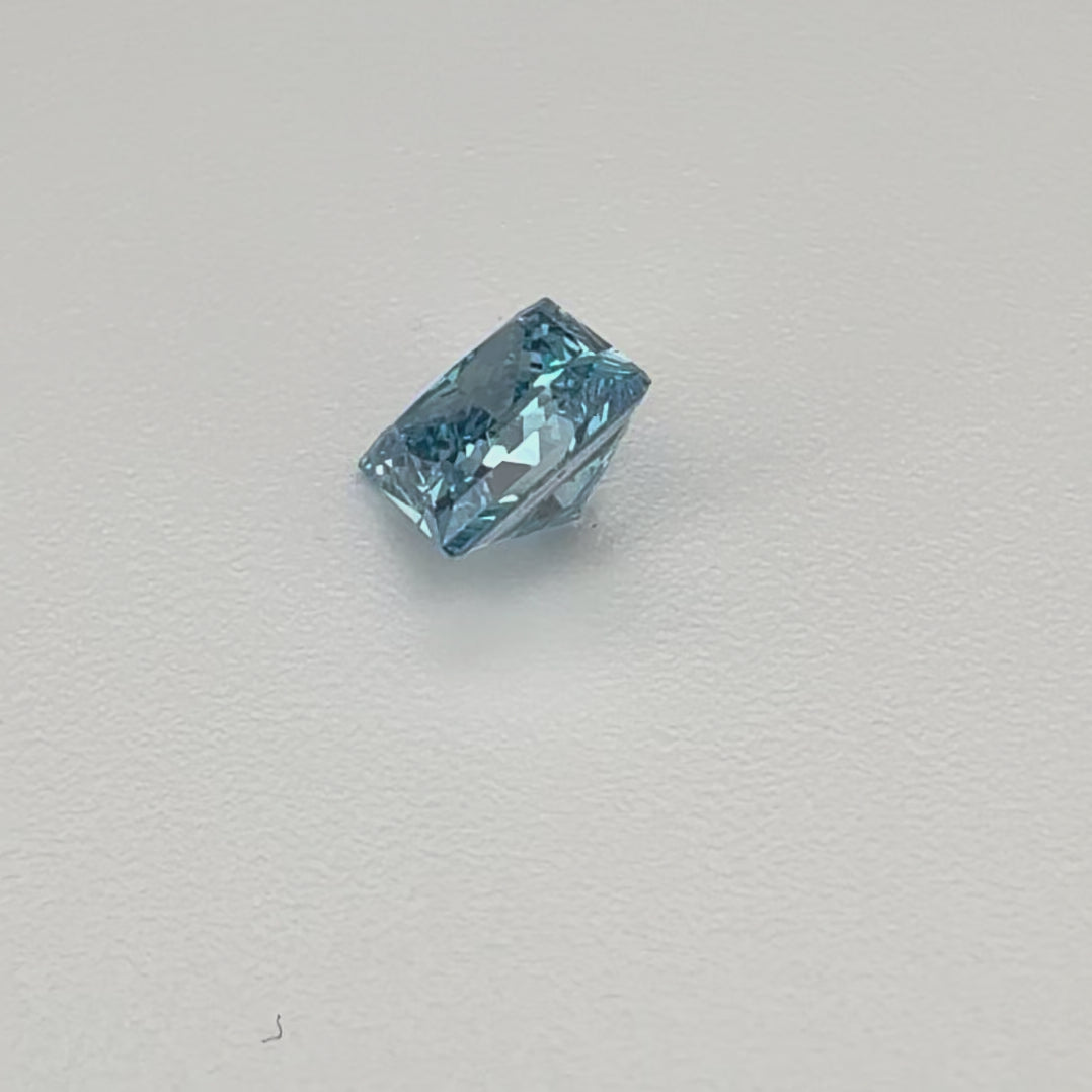 princess cut blue diamond