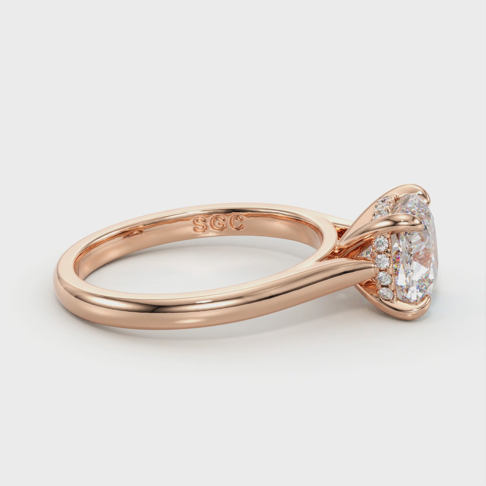 eleve cushion engagement ring