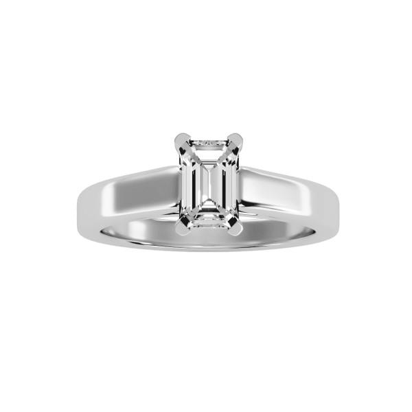 Traditional Crossed Claws Flare Band Solitaire Engagement RingTraditional Crossed Claws Flare Band Solitaire Engagement Ring