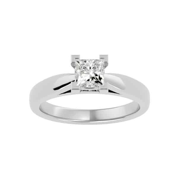 Princess Cut Engagement Ring Thick Tapered Band SettingPrincess Cut Engagement Ring Thick Tapered Band Setting