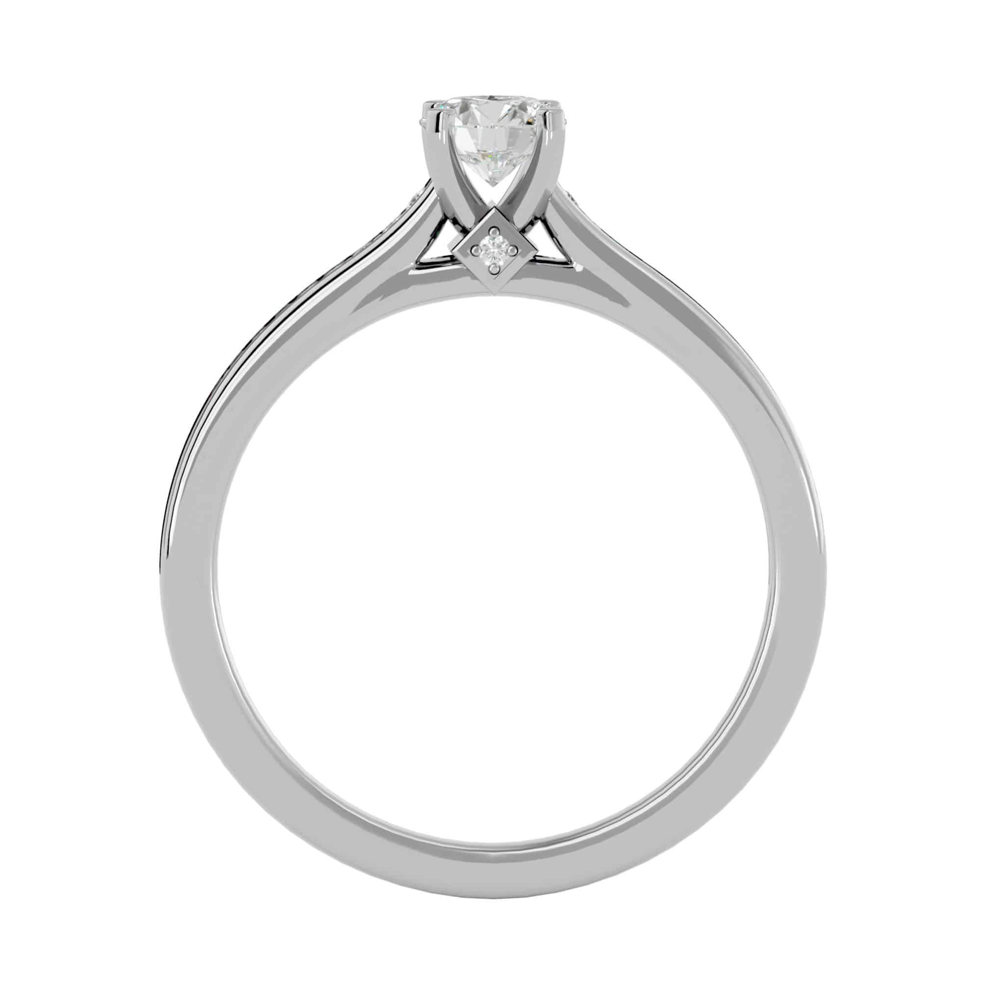 RX Solitaire Engagement Ring Cathedral Setting