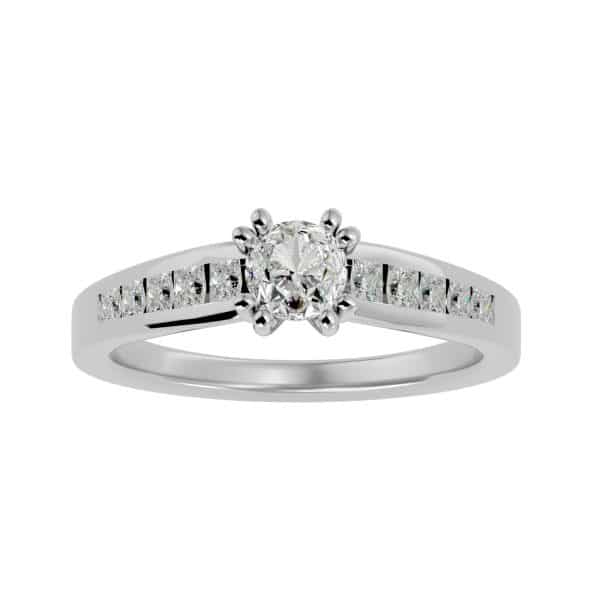 Solitaire Engagement Ring Princess Cut Channel-Set DiamondsSolitaire Engagement Ring Princess Cut Channel-Set Diamonds