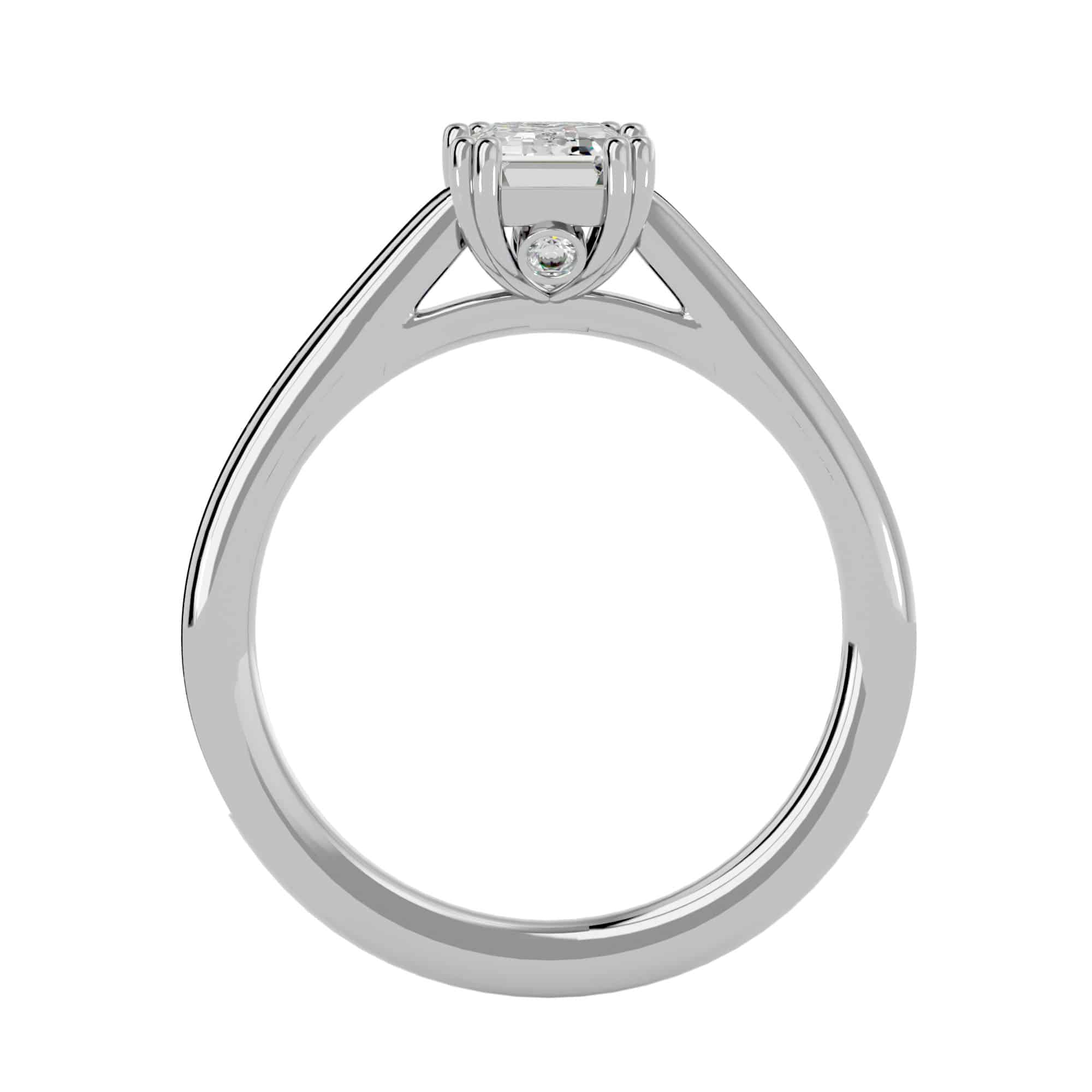RX Emerald Cut Diamond Solitaire Engagement Ring