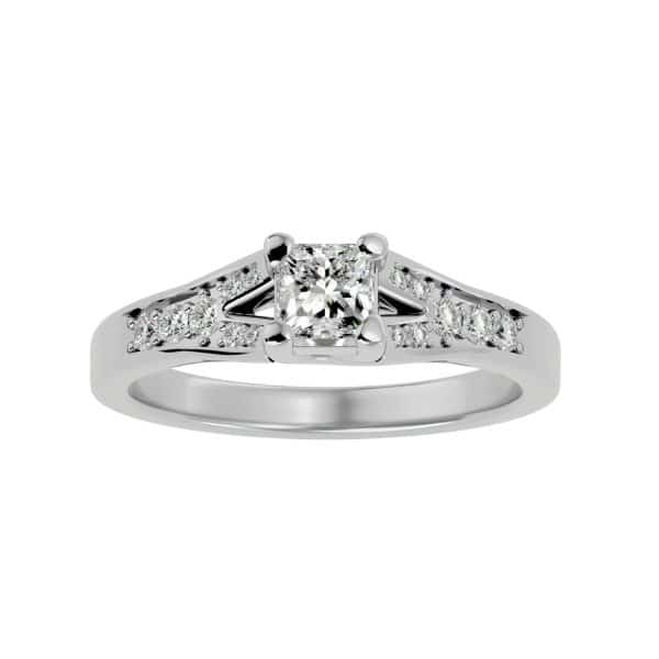 Princess Cut Diamond Engagement Ring Split Shank SettingPrincess Cut Diamond Engagement Ring Split Shank Setting