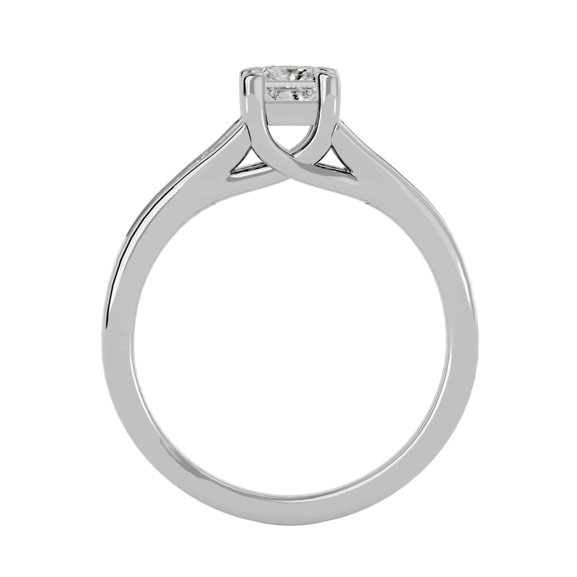 Princess Cut Diamond Engagement Ring Split Shank Setting