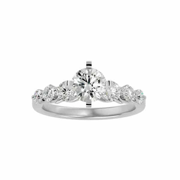 Solitaire Engagement Ring Prong Set Diamond BandSolitaire Engagement Ring Prong Set Diamond Band