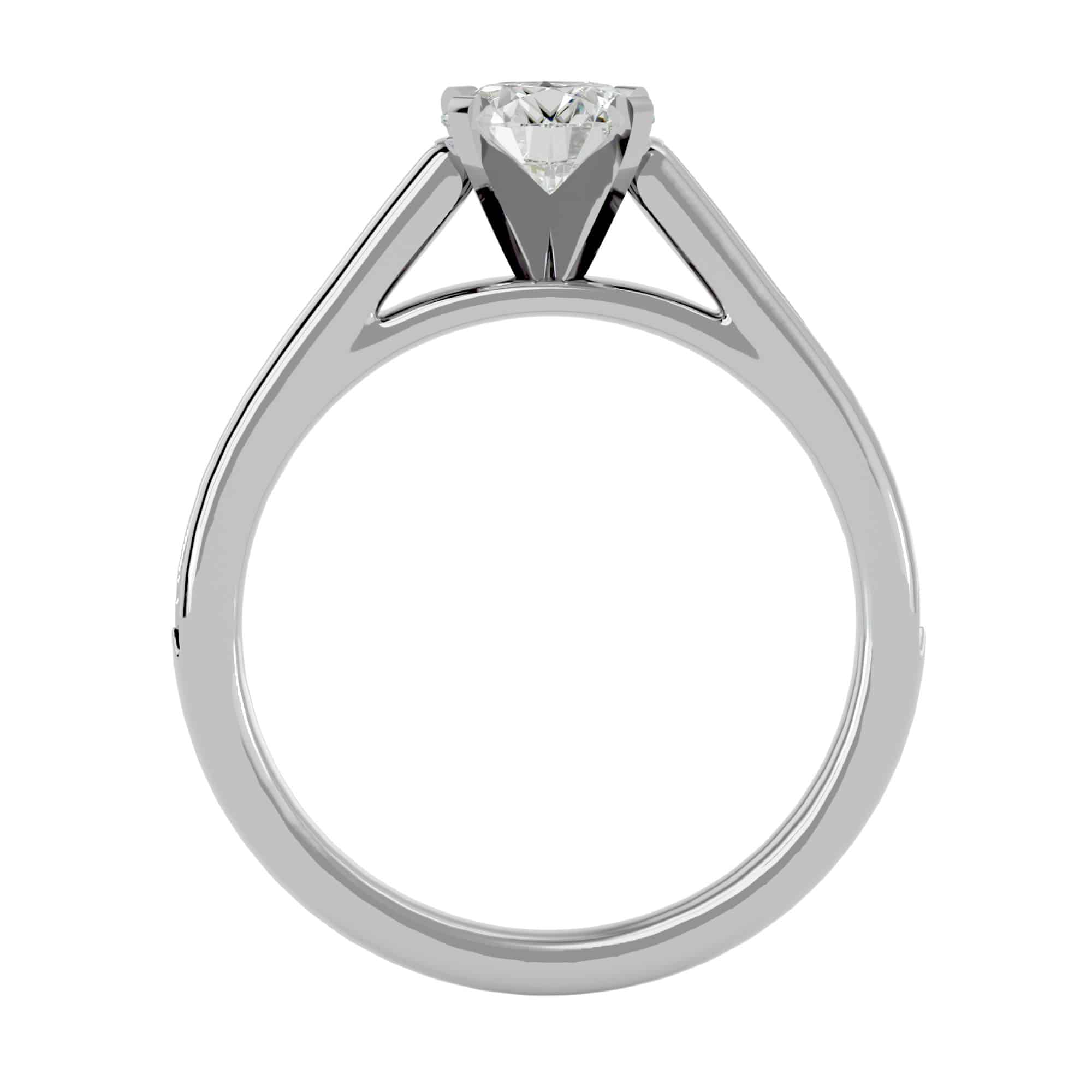 Classic Pinpoint-Set Diamond Solitaire Engagement Ring