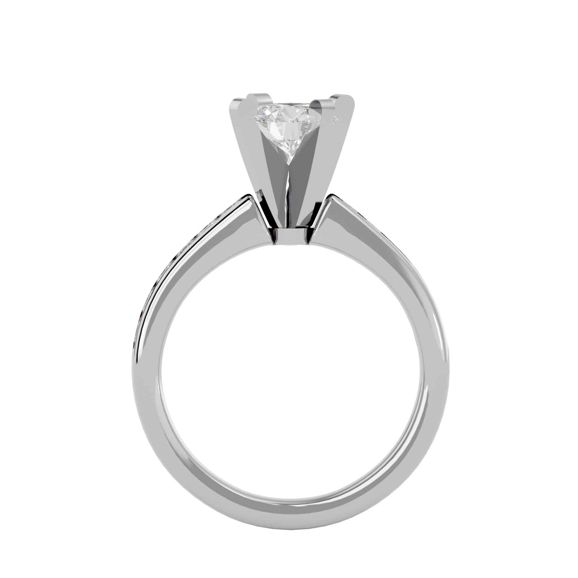 4 Prongs High Setting Engagement Ring